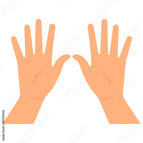 Finger Counting Gesture Number Illustration