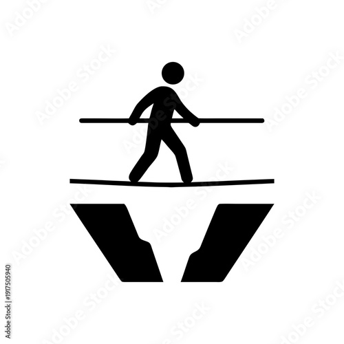 Risking All On Tightrope Icon
