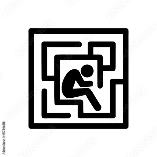 Trapped In Mental Labyrinth Icon