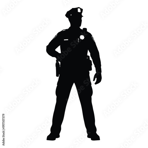 Police Officer Silhouette Illustration