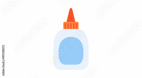Bottle of Glue with Orange Cap.