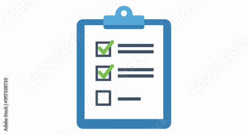 Clipboard Checklist with Checked and Unchecked Boxes.