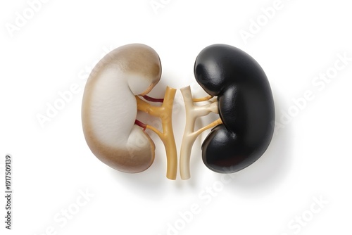 Detailed 3D Human Kidneys Medical Illustration