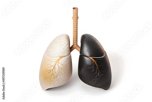 Detailed 3D Human Lungs with Bronchi Structure