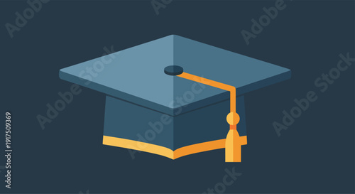 Graduation Cap with Tassel on Top.