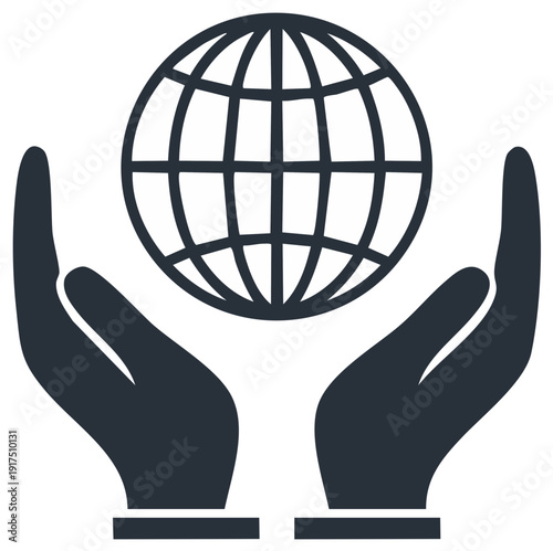Hands holding globe, concept of global protection and environmental care