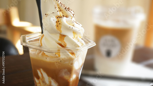 Affogato at a cafe