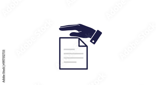 Hand holding a document paper.