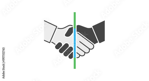 Handshake Illustration Symbolizing Partnership Agreement.