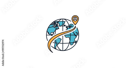 Globe with a Location Pin.