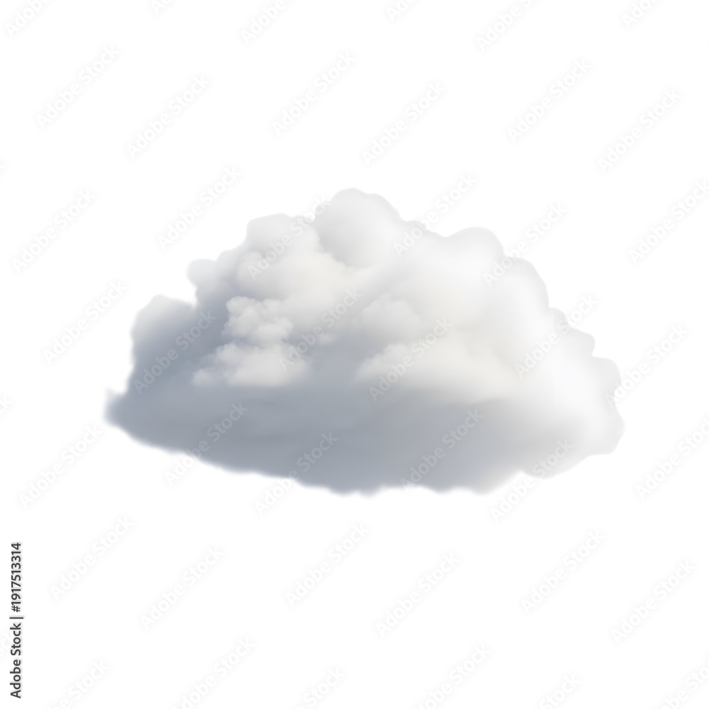 Obraz premium Realistic isolated white cumulus cloud formation isolated perfectly for graphic design projects on transparent background