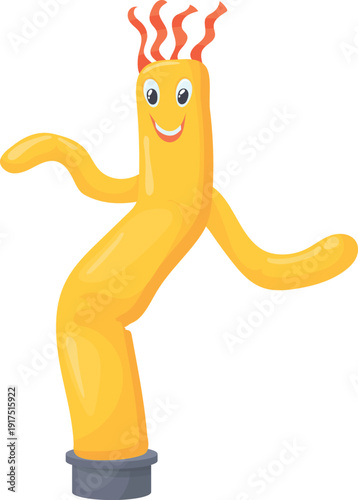 Plastic tube air dancer waving figure icon