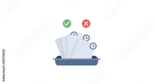 Rejected and approved document files.