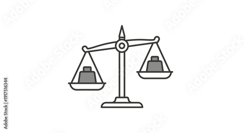 Scales of justice balance equality.