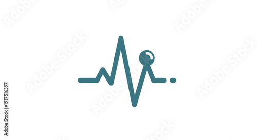 Medical Heartbeat Pulse Line Icon Symbol.
