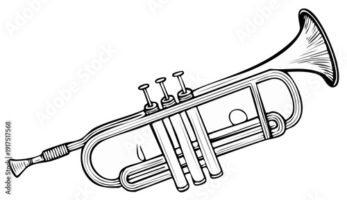 Illustration of a Trumpet Musical Instrument