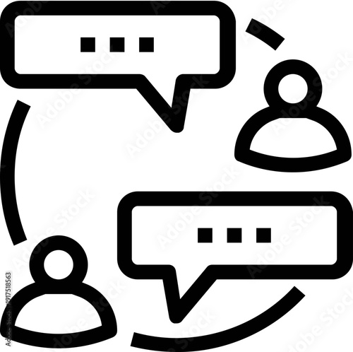 dialogue box silhouette vector Chat icon in line design speech bubble comment icon speech bubble symbol Chat message icons - talk message Bubble chat