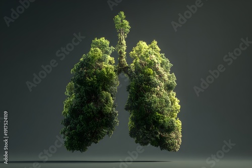 Human Lungs Made of Forest Canopy