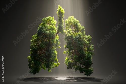Human Lungs Made of Forest Canopy