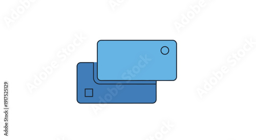 Two Credit Cards Stacked Together Horizontally.