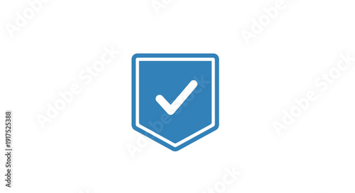 Shield with checkmark icon symbol.