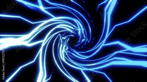 Blue Electric swirl lightning spark loop effect animation