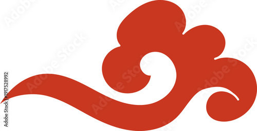 Asian clouds chinese japanese Line cloud Decorative