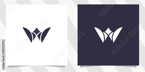 letter w logo design vector