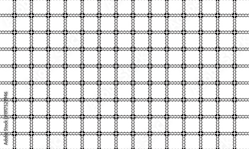 三角のラインで囲んだジグザグした四角い格子柄