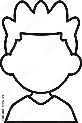 User avatar icon showing an outline drawing of a person's head and shoulders