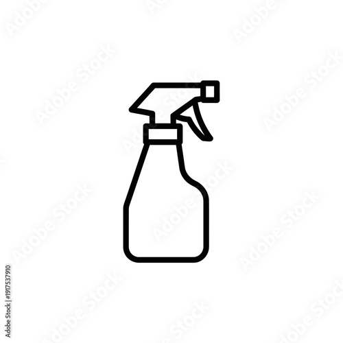 Clean and Minimalist Spray Bottle Illustration for Cleaning and Hygiene