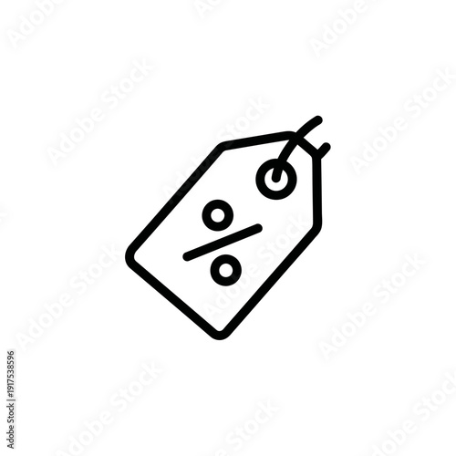Discount Price Tag Icon Illustrating Sale and Savings Concept