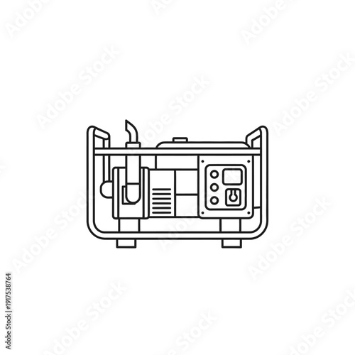 Detailed Illustration of a Medical Ventilator Machine for Intensive Care Units
