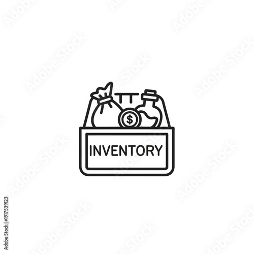 Inventory Management and Stock Control Concept with Storage Box