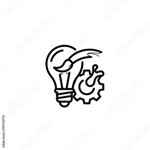 Innovative Brainstorming and Creative Idea Concept Illustration