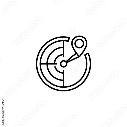 Innovative targeting and location tracking icon for digital navigation solutions