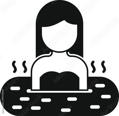 Woman enjoying a warm water bath, finding relaxation and wellness in a spa