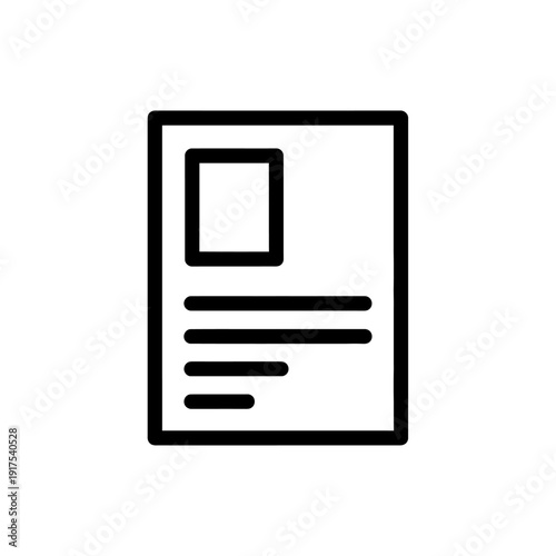 Minimalist Document Icon Illustration for Digital Files and Reports
