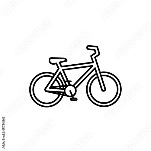Minimalist Illustration of a Bicycle for Urban Transportation and Eco-Friendly Commuting