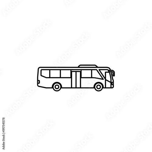 Minimalist Illustration of a Classic Camper Van for Travel and Adventure Themes
