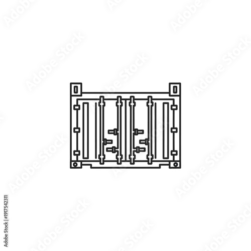 Minimalist Metal Fence with Modern Geometric Design for Urban Security