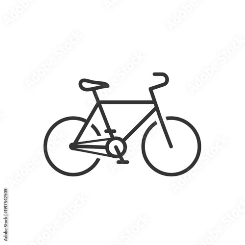 Modern Bicycle Icon Illustration for Transportation and Urban Lifestyle Themes