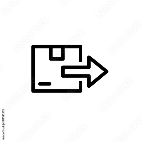 Outgoing Package Icon Signifying Delivery or Shipment Concept