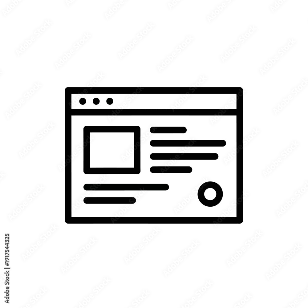 Obraz premium Modern Web Page Interface Illustration for Digital Design Projects