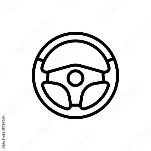 Stylish Car Steering Wheel with Modern Design for Automotive Interior