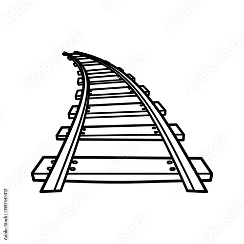 Railroad Tracks Leading into the Distance for Transportation and Travel Concepts