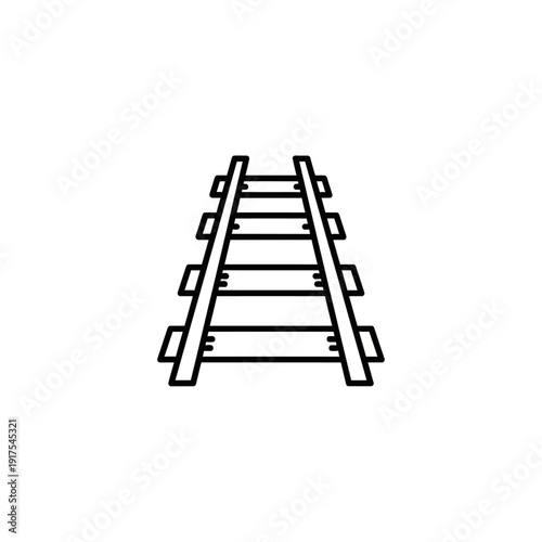 Railway Track Illustration for Transportation and Infrastructure Concepts