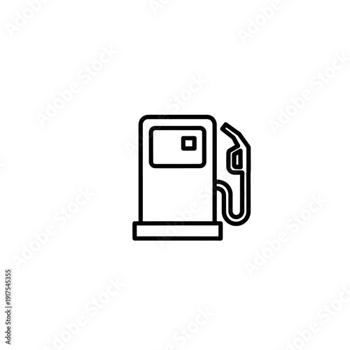 Refined Fuel Pump Icon Illustrating Gas Station Equipment for Automotive Industry