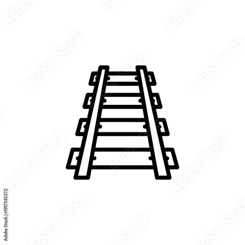 Railway Tracks Illustration for Transportation and Infrastructure Design