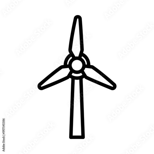Renewable Energy Wind Turbine Generating Clean Power in Open Landscape